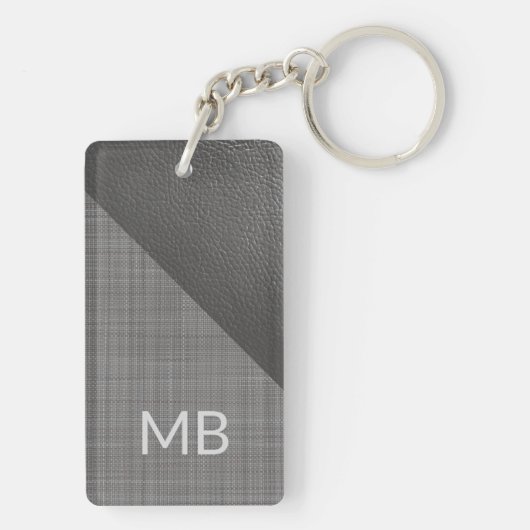 Benutzerdefiniertes Imitat, leichter, dunkelgrauer Schlüsselanhänger (Rückseite)