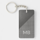 Benutzerdefiniertes Imitat, leichter, dunkelgrauer Schlüsselanhänger (Vorderseite)