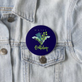 Benutzerdefiniertes Immergrün-Design für Geburtsta Button (Beispiel)