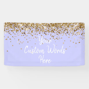 Benutzerdefiniertes Immergrün Lila Gold Geburtstag Banner