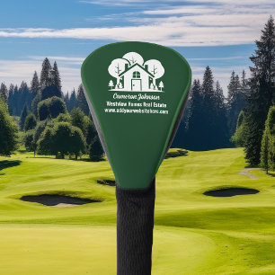 Benutzerdefiniertes Immobilienunternehmen Grüner W Golf Headcover