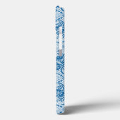 Benutzerdefiniertes Indigo Blue Floral Imitate Spi Case-Mate iPhone Hülle (Rückseite / Links)