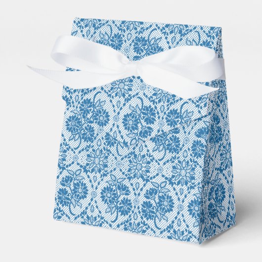 Benutzerdefiniertes Indigo Blue Floral Imitate Spi Geschenkschachtel (Vorderseite)