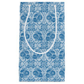 Benutzerdefiniertes Indigo Blue Floral Imitate Spi Kleine Geschenktüte (Vorderseite)