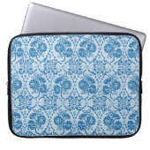 Benutzerdefiniertes Indigo Blue Floral Imitate Spi Laptopschutzhülle (Vorderseite)