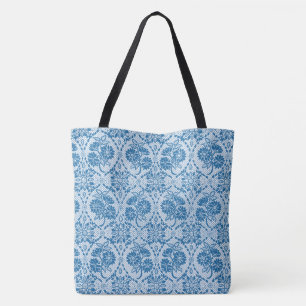 Benutzerdefiniertes Indigo Blue Floral Imitate Spi Tasche