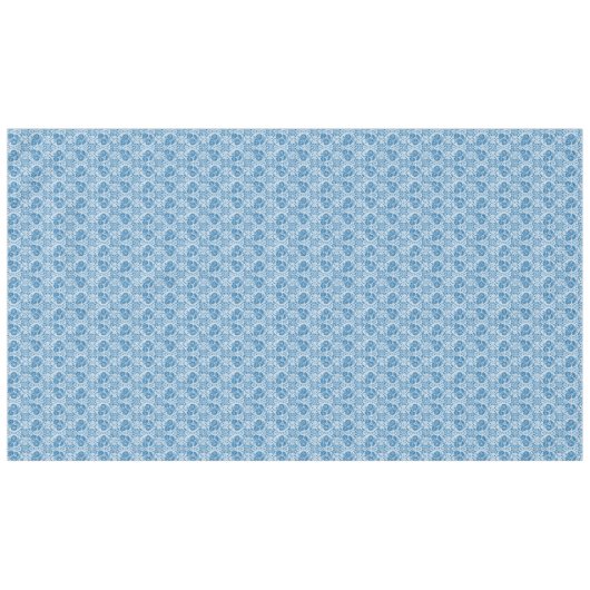 Benutzerdefiniertes Indigo Blue Floral Imitate Spi Tischdecke (Vorderseite (Horizontal))
