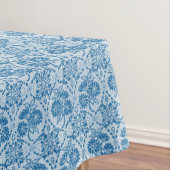 Benutzerdefiniertes Indigo Blue Floral Imitate Spi Tischdecke (Beispiel)