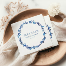 Benutzerdefiniertes Indigoblau Tinte Botanisches B Serviette