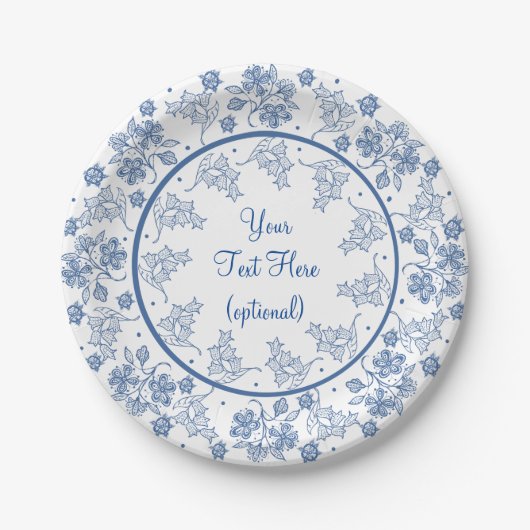 Benutzerdefiniertes Indiz auf weißer Papiertafel m Pappteller (Vorderseite)