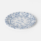 Benutzerdefiniertes Indiz auf weißer Papiertafel m Pappteller (Schrägansicht)