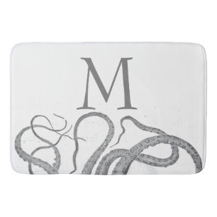 Benutzerdefiniertes initiales Monogramm nautischer Badematte