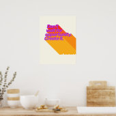 Benutzerdefiniertes inspirierendes Zitat Retro Lil Poster (Küche)