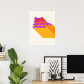 Benutzerdefiniertes inspirierendes Zitat Retro Lil Poster (Heimbüro)