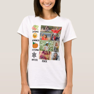Benutzerdefiniertes Instagram 8 Foto Collections J T-Shirt
