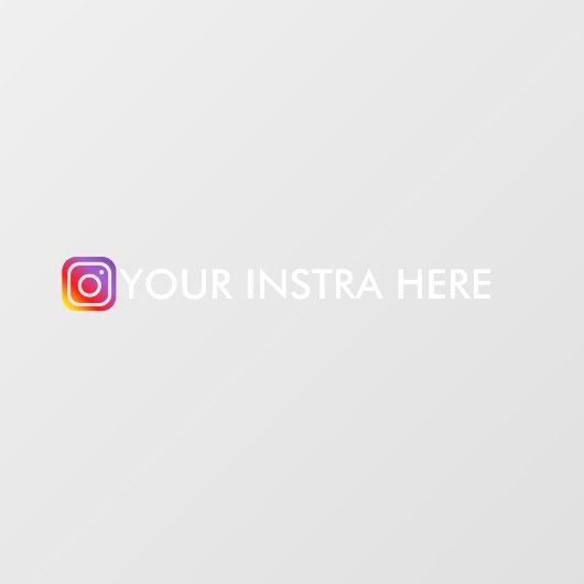 Benutzerdefiniertes Instagram Benutzerdefiniertes  Fensteraufkleber (Blatt)