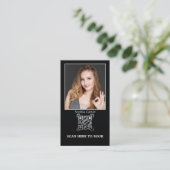 Benutzerdefiniertes Instagram-Profil mit QR-Code I Visitenkarte (Stehend Vorderseite)