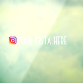 Benutzerdefiniertes InstagramBenutzername Art-Deco Fensteraufkleber (Blatt 3)