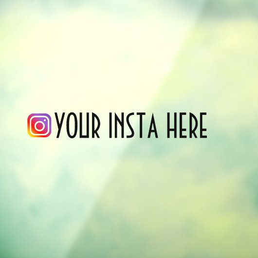 Benutzerdefiniertes InstagramBenutzername Art-Deco Fensteraufkleber (Blatt 3)