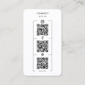 Benutzerdefiniertes Instagramm-Facebook-QR-Code-Co Visitenkarte (Vorderseite)