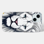 Benutzerdefiniertes iPhone-Gehäuse, weißes Löwenko Case-Mate iPhone Hülle (Rückseite (Horizontal))
