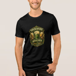Benutzerdefiniertes Irisches Pub-Namens-Shirt Tri-Blend Shirt