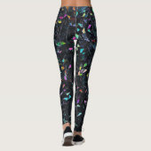 Benutzerdefiniertes irisierendes abstraktes Buntgl Leggings (Rückseite)