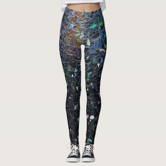 Benutzerdefiniertes irisierendes abstraktes Buntgl Leggings (Vorderseite)