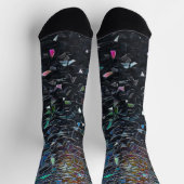 Benutzerdefiniertes irisierendes abstraktes Buntgl Socken (Oben)