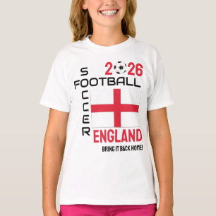 Benutzerdefiniertes Jahr 2026 ENGLAND Weltfußball T-Shirt