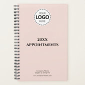 Benutzerdefiniertes Jahr, Logo, Text, Rosa Farbe Planer (Vorderseite)