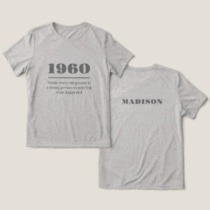 Benutzerdefiniertes Jahr, Text und Name Tri-Blend Shirt