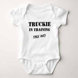Benutzerdefiniertes Jahr "Truckie in Training" Lkw Baby Strampler