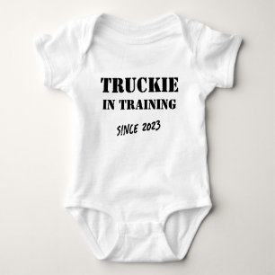 Benutzerdefiniertes Jahr "Truckie in Training" Lkw Baby Strampler