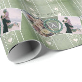 Benutzerdefiniertes Jubiläum 2 Foto+Vorlagen Geschenkpapier (Rolleneckpunkt)