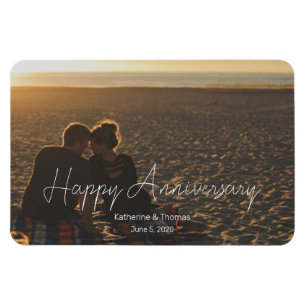 Benutzerdefiniertes Jubiläumsfoto Personalisierter Magnet