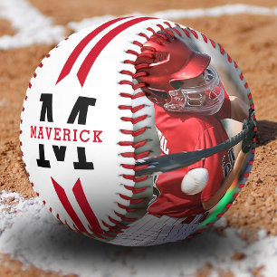 Benutzerdefiniertes Jungen-Name-Sportler-Foto Baseball