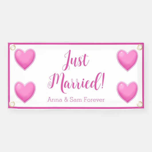 Benutzerdefiniertes Just Married Banner (Horizontal)