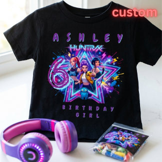 Benutzerdefiniertes K-Pop-Anime-Mädchen zum 6. Geb Tri-Blend Shirt
