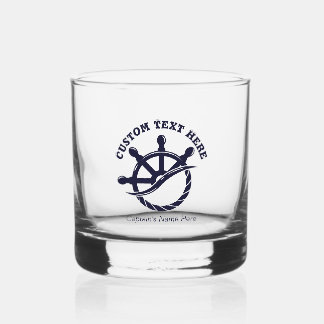 Benutzerdefiniertes Kapitän-Boot Nautisches Gesche Whiskyglas