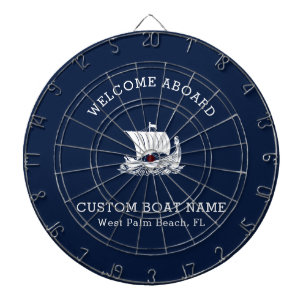 Benutzerdefiniertes Kapitän-Boot-Schifffahrtslogo Dartscheibe