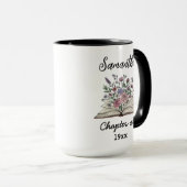 Benutzerdefiniertes Kapitel Geburtstag – Florales Tasse (VorderseiteRechts)