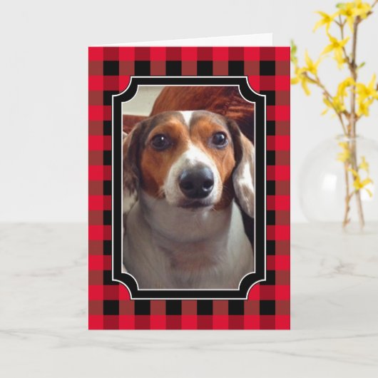 Benutzerdefiniertes Kariertes Bild Karte (Gelbe Blume)