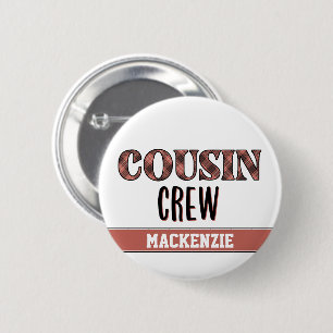 Benutzerdefiniertes Karomuster Cousin Crew Cousin Button