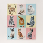 Benutzerdefiniertes Katzen-Rasse-Puzzle – Fügen Si Puzzle (Vertikal)