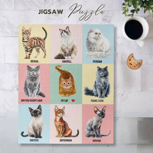 Benutzerdefiniertes Katzen-Rasse-Puzzle – Fügen Si Puzzle