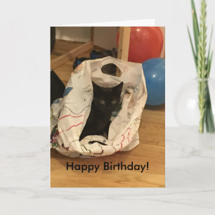 Benutzerdefiniertes Katzenbild Geburtstag Karte