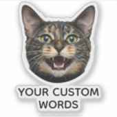 Benutzerdefiniertes Katzenbild mit personalisierte Aufkleber (Vorderseite)