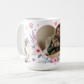 Benutzerdefiniertes Katzenmutter-Foto-Tassengesche Kaffeetasse (Vorderseite Links)