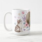 Benutzerdefiniertes Katzenmutter-Foto-Tassengesche Kaffeetasse (Links)